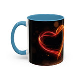 Neon Heart Accent Coffee Mug – Romantic Glow 11/15oz US
