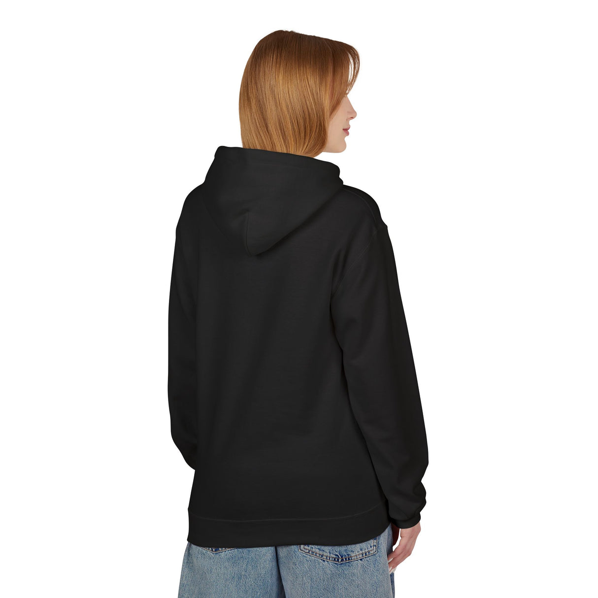 Worn look of the Ace of Hearts Decorative Hoodie capturing its vintage style and relaxed silhouette.