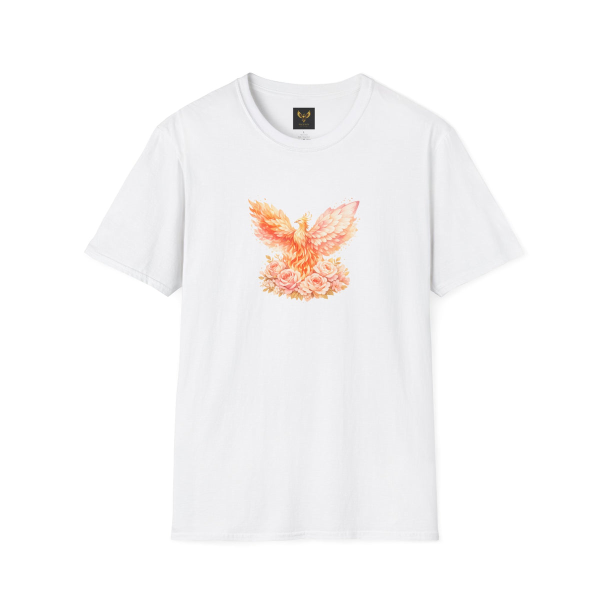 Phoenix Floral T-Shirt — Watercolor Rising Bird Graphic Tee