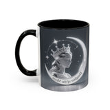 Daughter of the Moon Accent Coffee Mug — Celestial Crowned Woman 11/15oz US