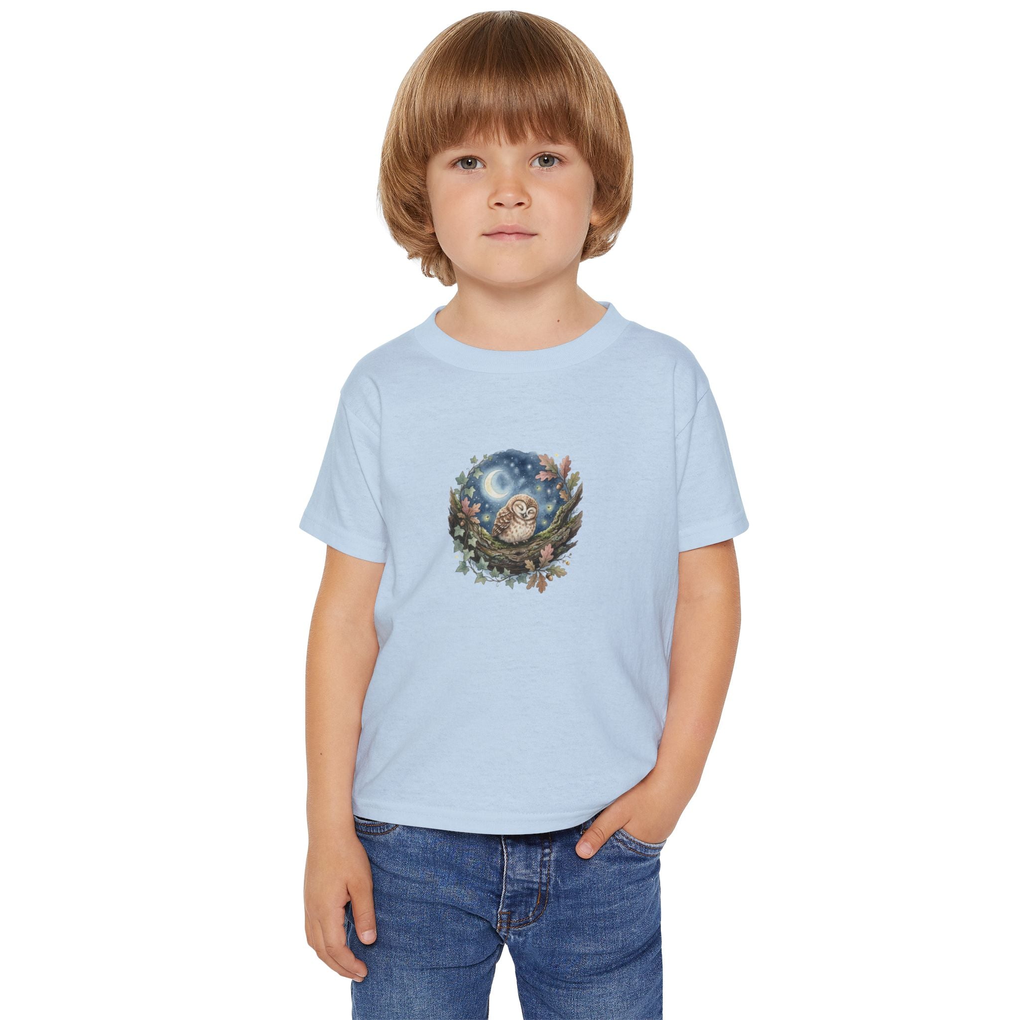 Sleepy Owl Toddler Tee — Woodland Toddler Shirt