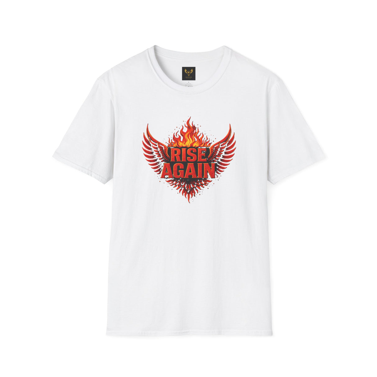 Rise Again Phoenix T-Shirt — Flaming Wings Graphic Tee