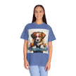 Puppy Stylish Women T-Shirt, Retro Fashion Tee, Stylish Casual Wear, Gift for Her, Trendy T-Shirt for Events
