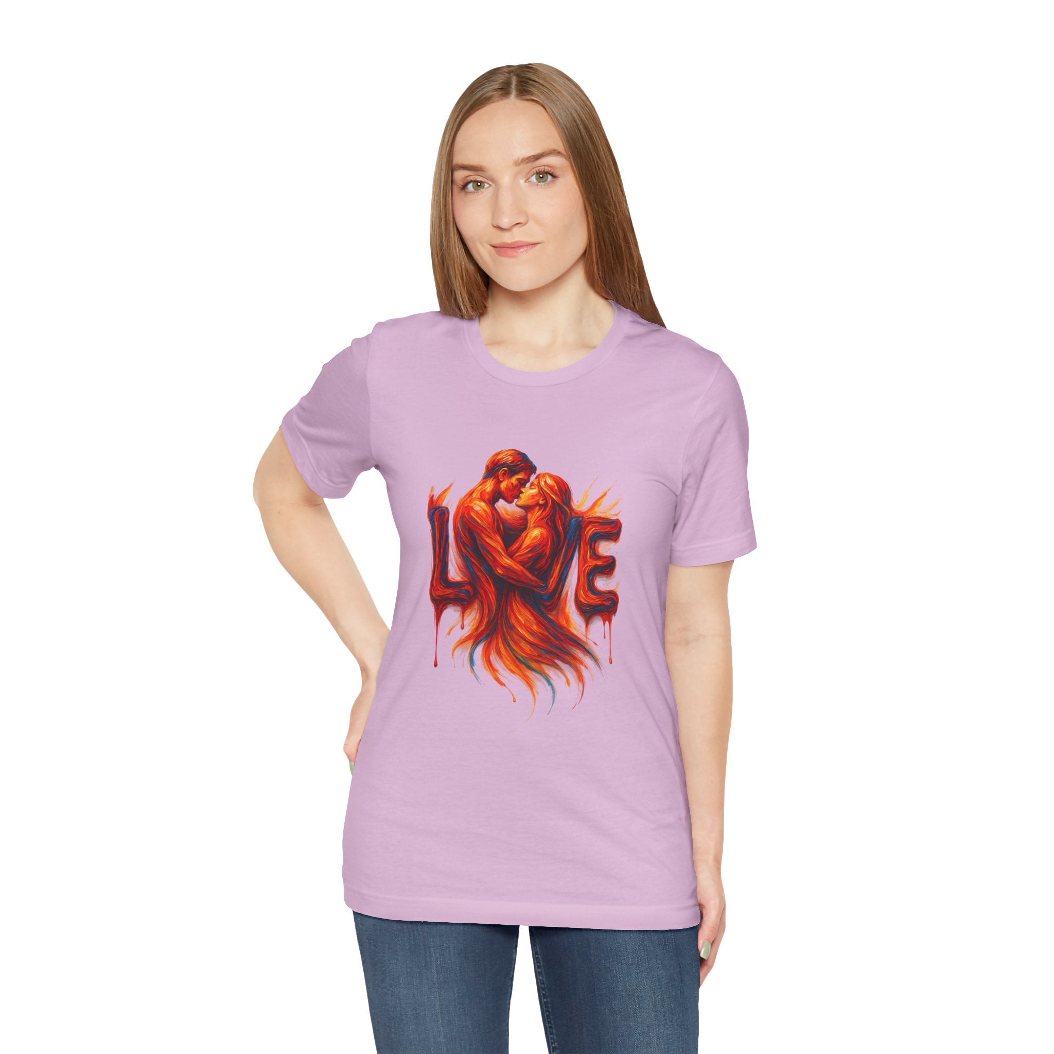 Love Embrace Unisex T-Shirt, Romantic Tee, Gift for Couples, Valentine's Day Apparel, Cute Love Shirt, Sweetheart Gift