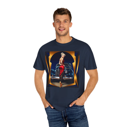 Stylish Glamour T-Shirt on a hanger, showcasing its comfortable and casual style.
