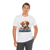 Adorable Puppy Art Tee, Cute Dog Lover's T-Shirt, Casual Gift for Animal Lovers, Gift for Him, Pet-Themed Apparel, Fun Birthday Gift