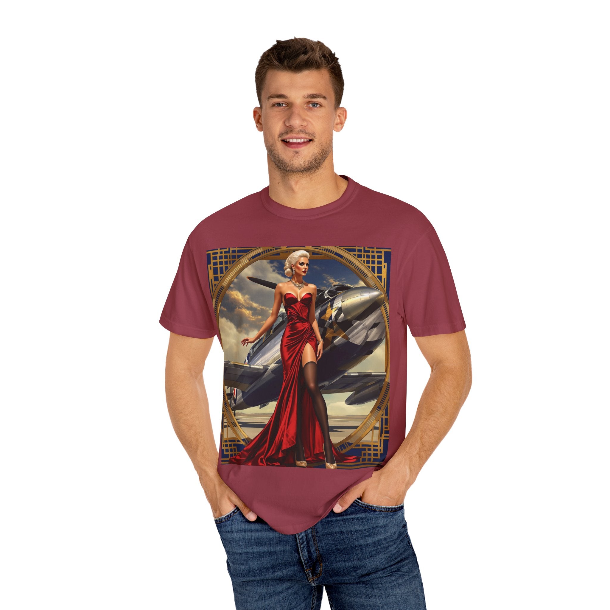 Vintage Glamour T-Shirt, Retro Fashion Tee, Stylish Casual Wear, Gift for Him, Trendy T-Shirt for Events