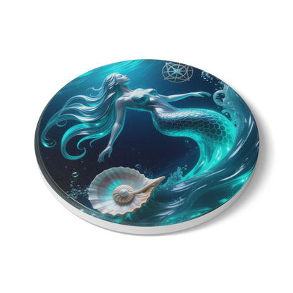 Mermaid Ceramic Coaster – Ocean Fantasy Drink Coaster