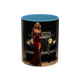 Vintage Glamour Coffee Mug - 11oz displayed with other kitchenware for a chic look.