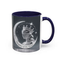 Daughter of the Moon Accent Coffee Mug — Celestial Crowned Woman 11/15oz US