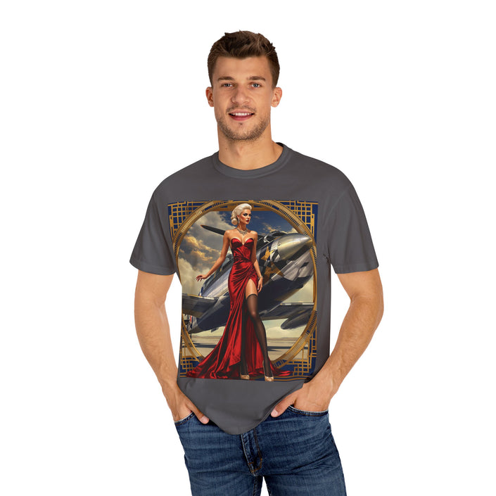 Vintage Glamour T-Shirt, Retro Fashion Tee, Stylish Casual Wear, Gift for Him, Trendy T-Shirt for Events
