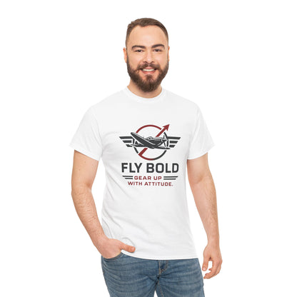 Unique design of the Fly Bold Graphic Tee with muted colors, emphasizing its vintage style.