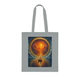 Sailboat Sunset Tote Bag – Displaying the tote’s versatility, perfect for casual outings, featuring a striking sunset background.