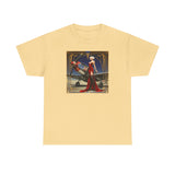 Front view of the Art Deco Aviatrix Tee highlighting the bold 1930s design and relaxed fit.