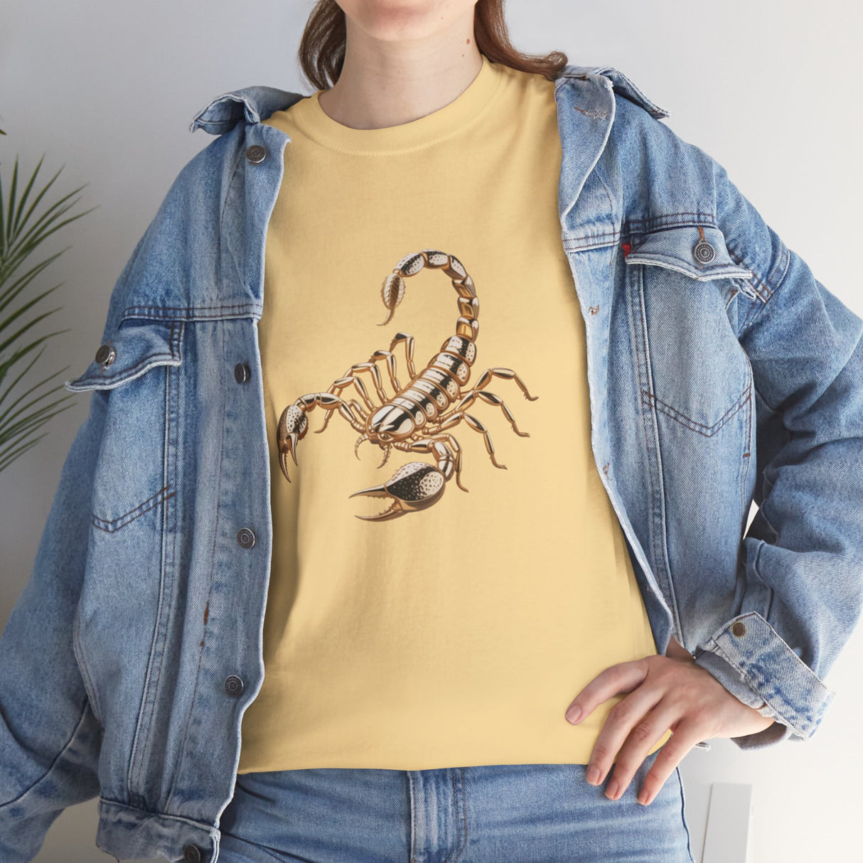 The Scorpion Graphic Tee — Desert Scorpion Illustration T-Shirt with nature-inspired decorations.