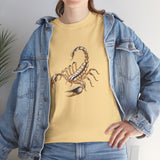 The Scorpion Graphic Tee — Desert Scorpion Illustration T-Shirt with nature-inspired decorations.
