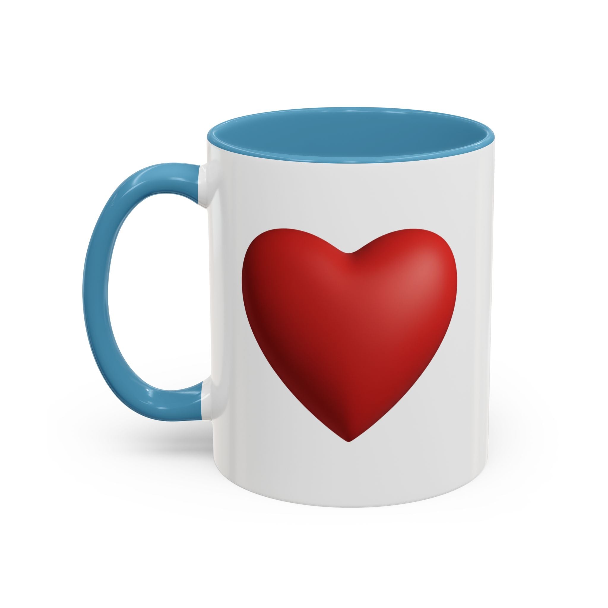 Heart Accent Coffee Mug – Red Heart Design (11oz)