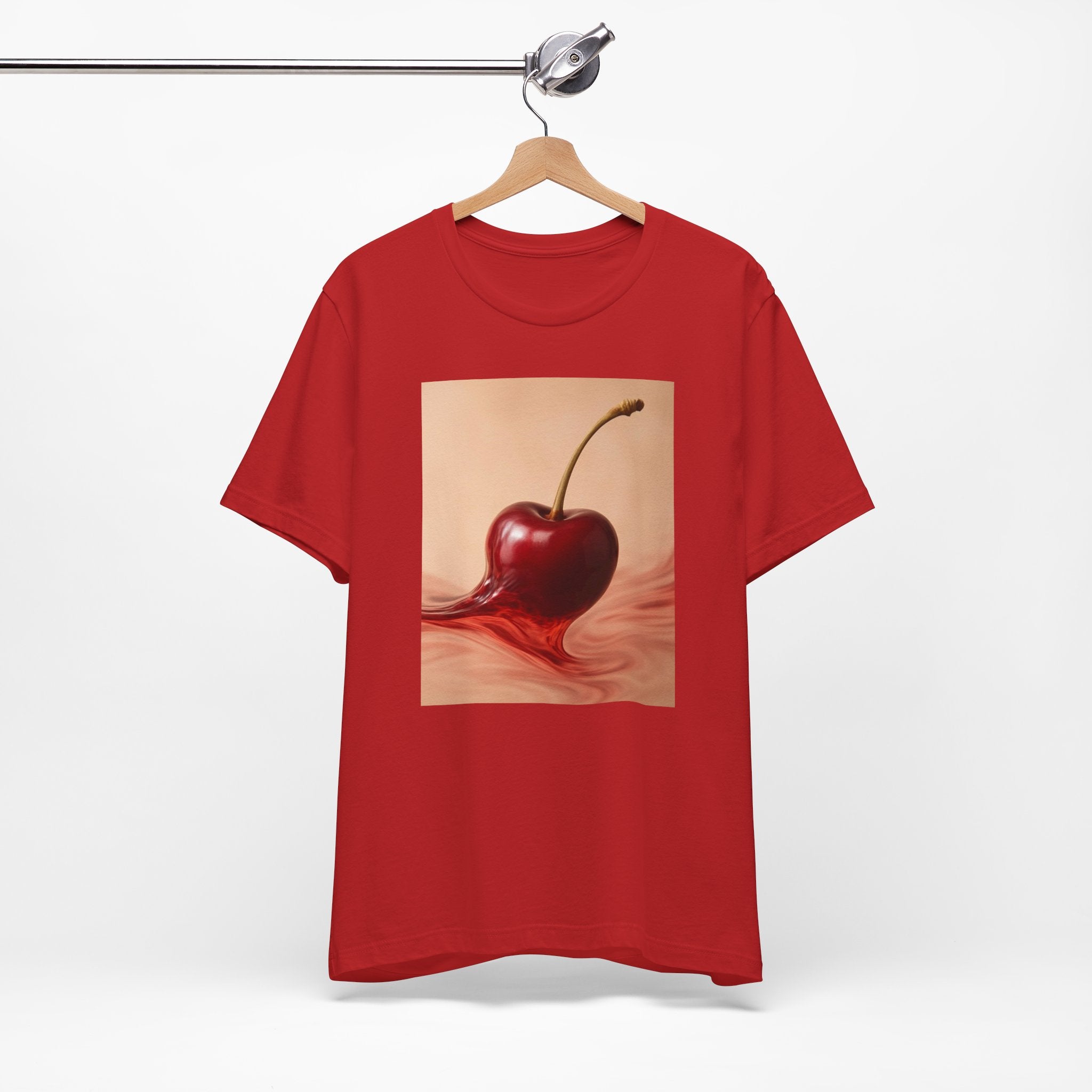 Cherry Splash Graphic Tee - Cute Summer Shirt, Unisex Casual Wear, Gift for Fruit Lovers, Trendy Soft T-Shirt, Fun Statement Top