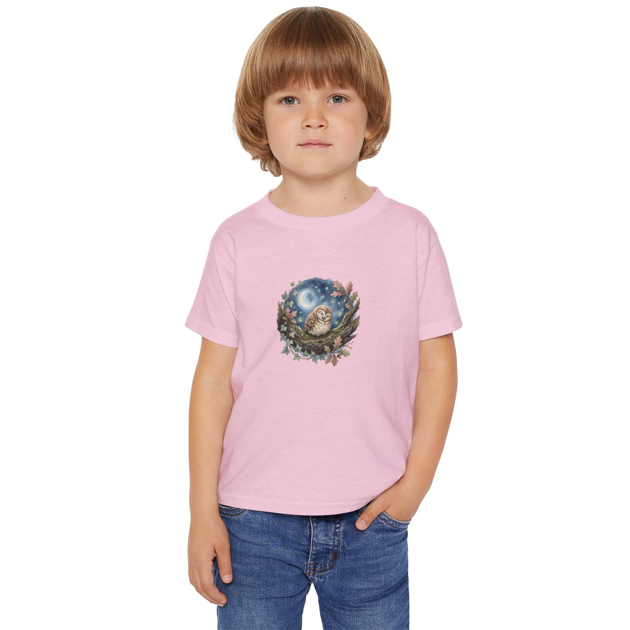 Sleepy Owl Toddler Tee — Woodland Toddler Shirt