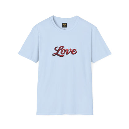 Love Script T-Shirt Elegant Black Typography