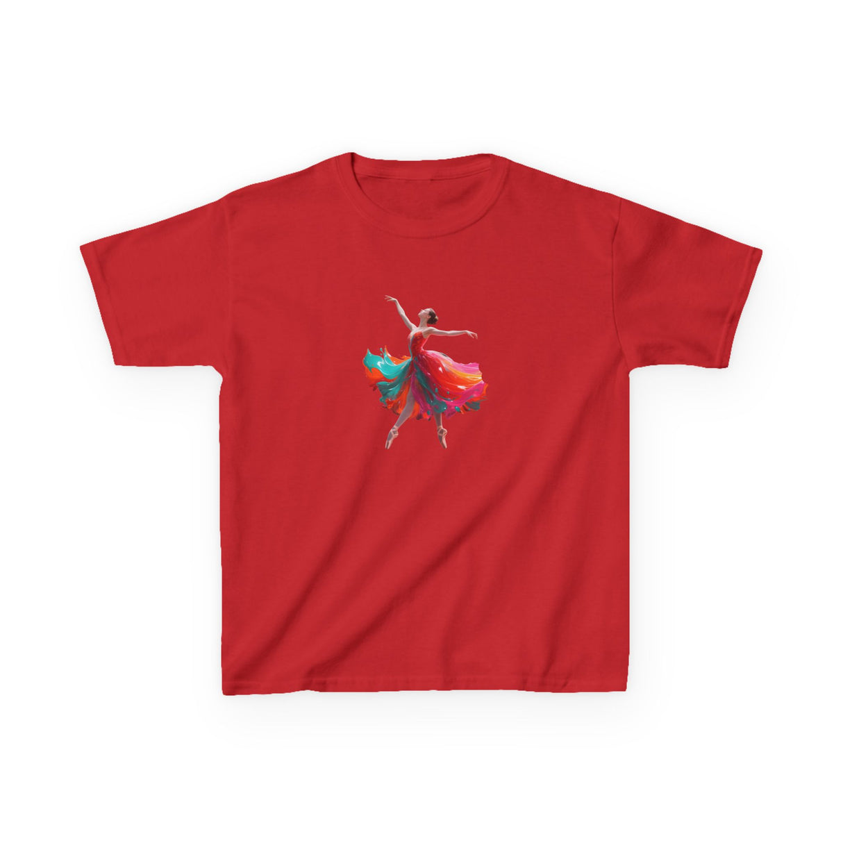 Kids Dance T-Shirt — Colorful Ballerina Graphic Tee capturing the spirit of dance.