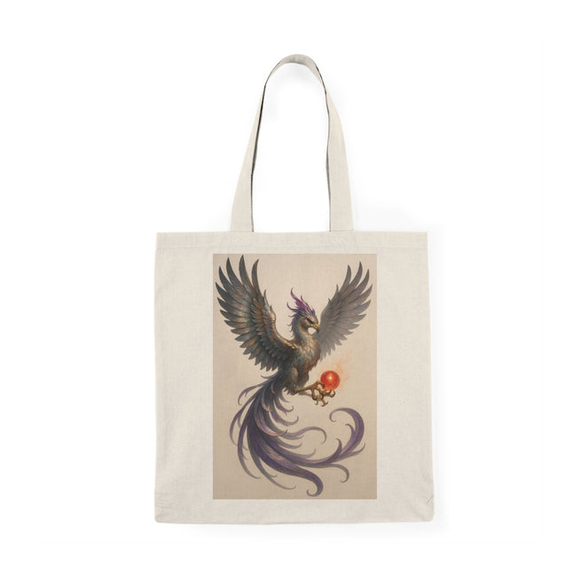 Natural Tote Bag with Enchanting Phoenix Design, Eco-Friendly Bag, Gift for Nature Lovers, Summer, Travel, Shopping, Festivals