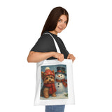 Lightweight and stylish Christmas Snowman Tote Bag perfect for holiday shopping and outings.
