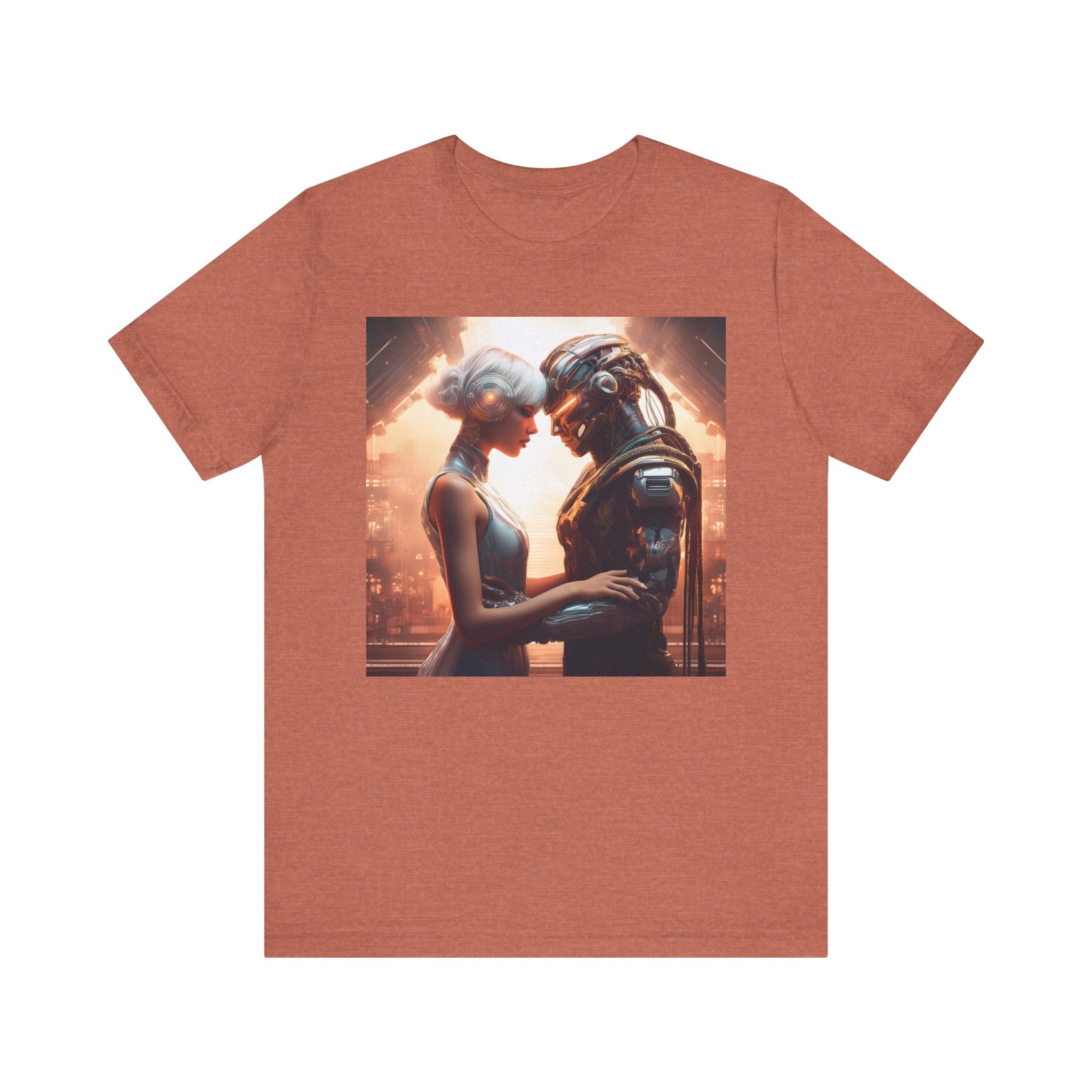 Futuristic Love Tee | Sci-Fi Enthusiast Shirt, Unisex Graphic Tee, Gift for Him, Casual Wear, Geeky Apparel
