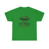 Back view of Fly Bold Graphic Tee showcasing clean lines and comfortable fit.