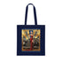 Vintage Glamour Cotton Tote Bag in use at the market, demonstrating everyday style.