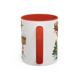 Christmas Reindeer Coffee Mug with cheerful reindeer artwork, a great addition to holiday festivities.
