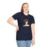 Elegant Lady with Rose Hat T-Shirt