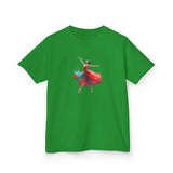 Kids Dance T-Shirt — Colorful Ballerina Graphic Tee with a tear-away label for added comfort.