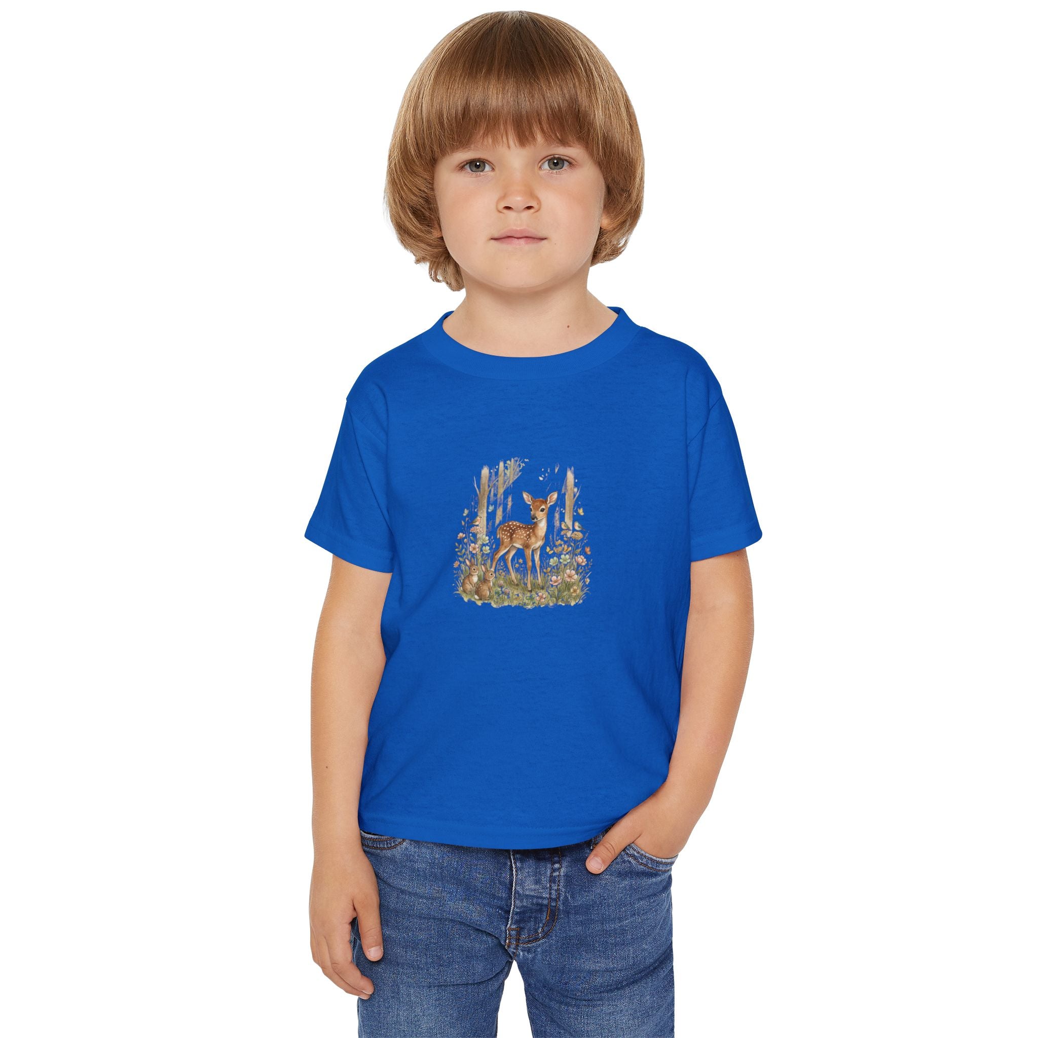 Gentle Deer Toddler Tee — Cute Baby Fawn Woodland Graphic T-Shirt