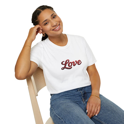 Love Script T-Shirt Elegant Black Typography