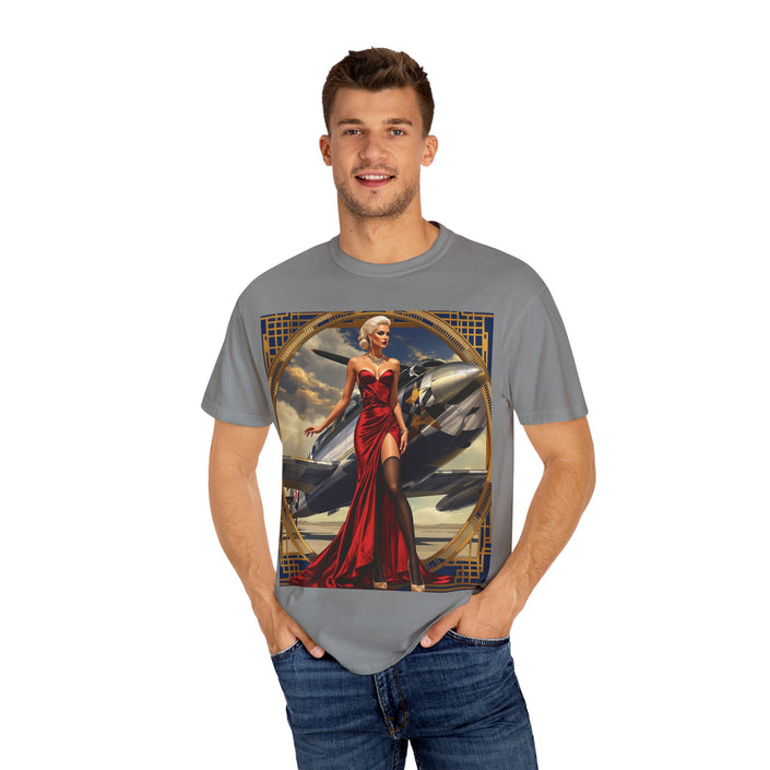 Vintage Glamour T-Shirt, Retro Fashion Tee, Stylish Casual Wear, Gift for Him, Trendy T-Shirt for Events
