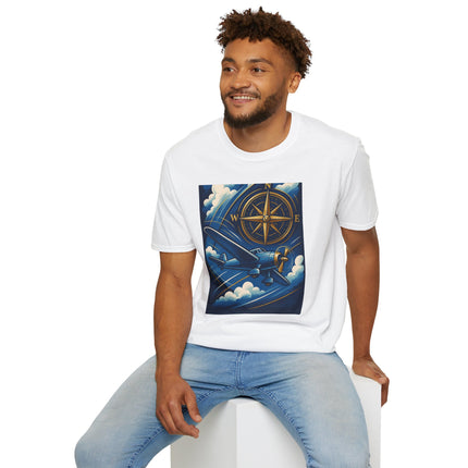 Unisex graphic shirt featuring Adventure Compass T-Shirt design, ideal for outdoor adventures and casual outings.