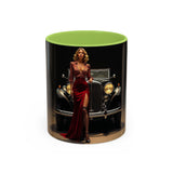 Vintage Glamour Coffee Mug - 11oz next to a colorful breakfast spread for vibrant mornings.
