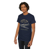 Back view of model wearing the Spitfire Series T-Shirt, showing its relaxed fit.