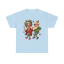 Dancing Seniors Illustration T‑Shirt features colorful dancing seniors adding charm and humor.
