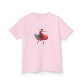 Kids Dance T-Shirt — Colorful Ballerina Graphic Tee perfectly suited for rehearsals and creative play.