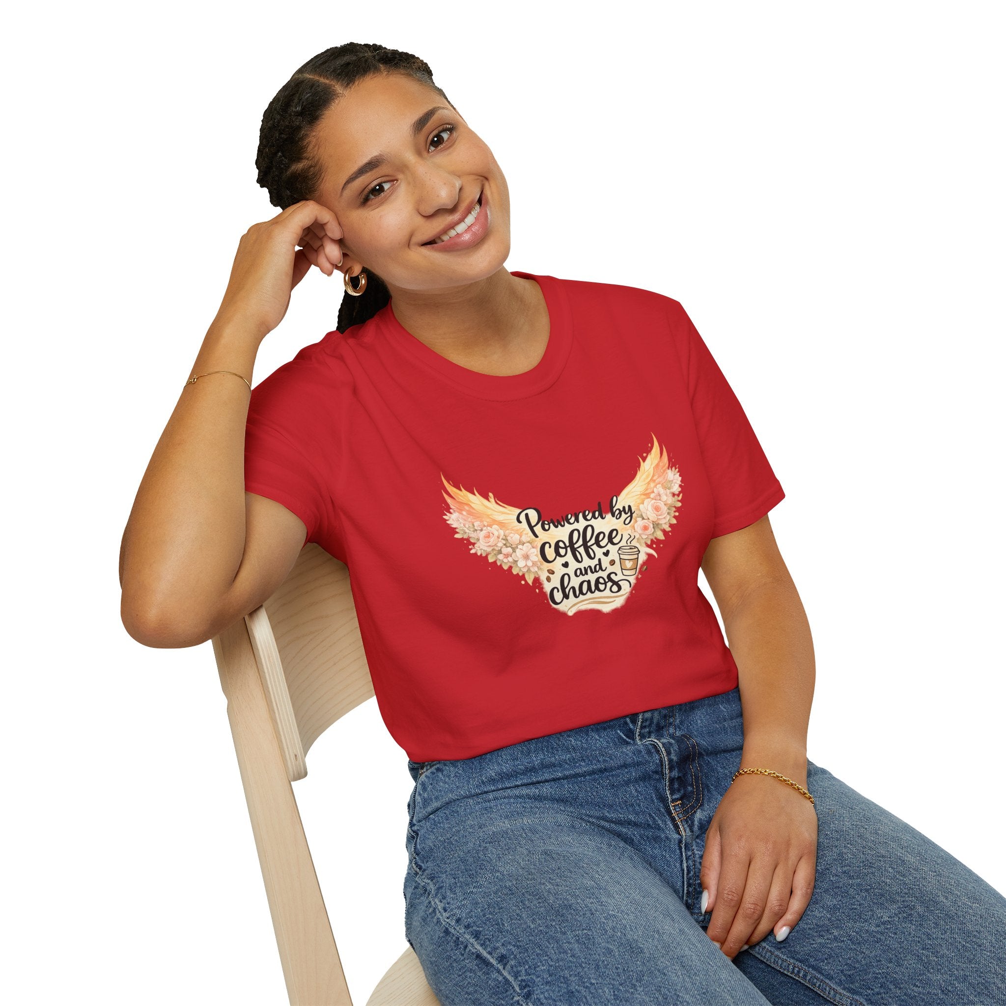 Powered by Coffee and Chaos Graphic Tee 
