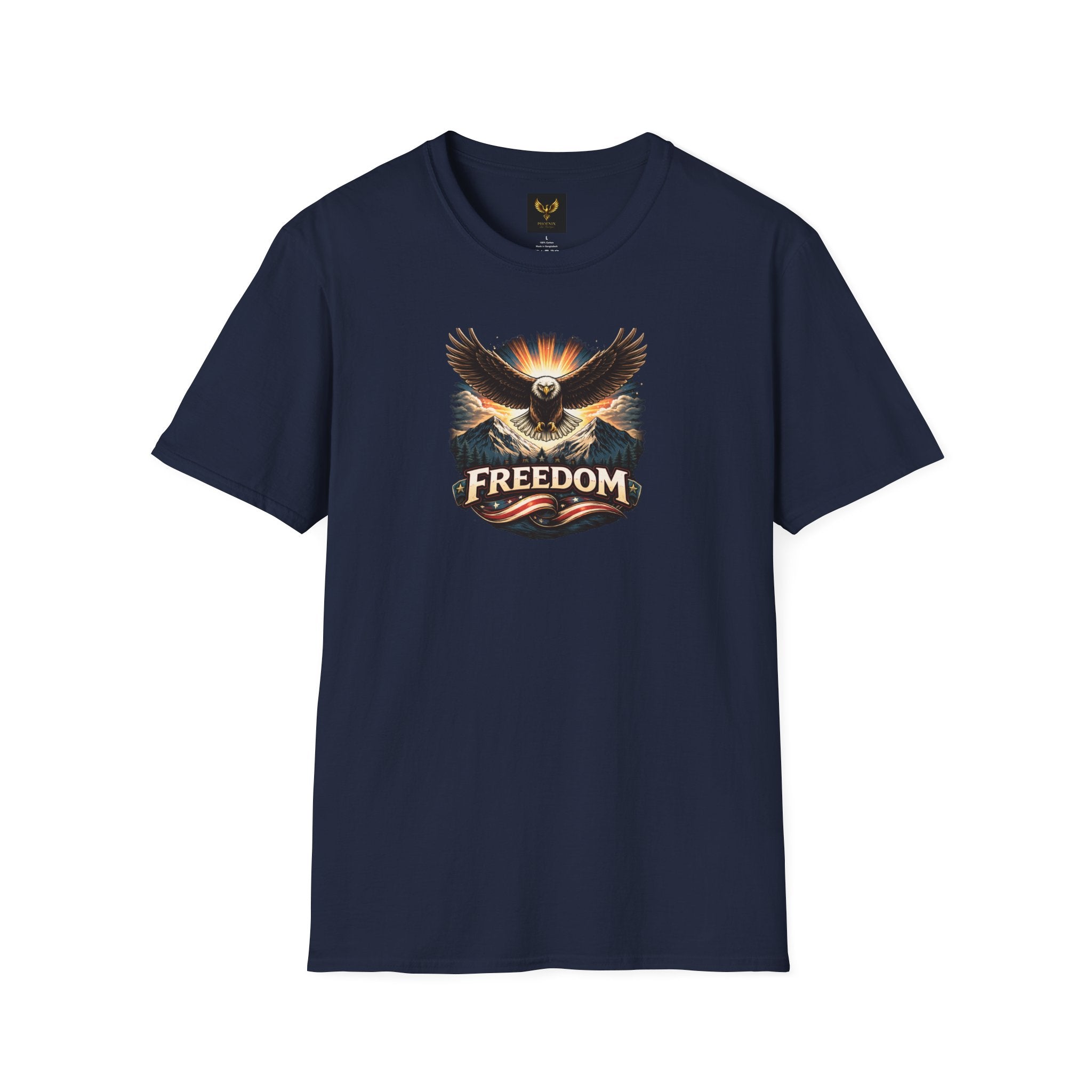 freedom eagle t-shirt patriotic bald eagle graphic tee front view