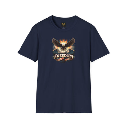 freedom eagle t-shirt patriotic bald eagle graphic tee front view