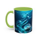 Mermaid Shell Accent Coffee Mug – Ocean Fantasy 11/15oz US