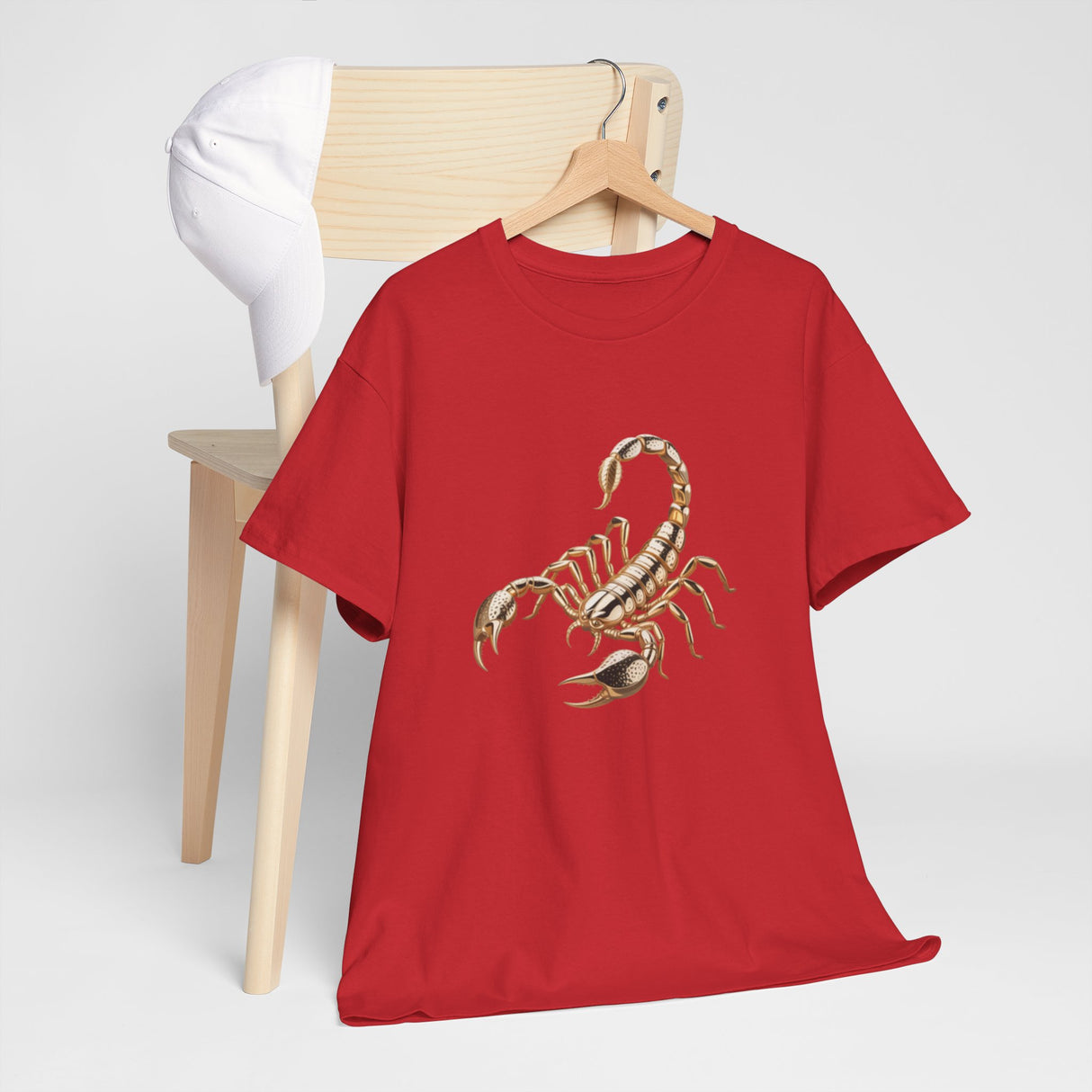 The Scorpion Graphic Tee — Desert Scorpion Illustration T-Shirt neatly folded, showcasing its fabric.