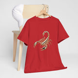 The Scorpion Graphic Tee — Desert Scorpion Illustration T-Shirt neatly folded, showcasing its fabric.
