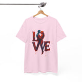 LOVE Couple Silhouette T-Shirt — Romantic Dripping Love Design that expresses personality and artistic flair.