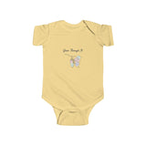 Infant Bodysuit "Grow Through It" Pastel Butterfly Baby Onesie