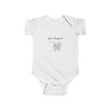 Infant Bodysuit "Grow Through It" Pastel Butterfly Baby Onesie